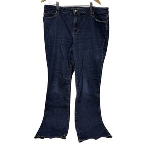 Lands' End Mid Rise‎ Blue Boot Cut Jeans